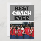 Volleyball Coach Best Ever Custom Foto Dank u Bedankkaart (Voorkant)