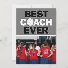 Volleyball Coach Best Ever Custom Foto Dank u Bedankkaart