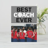 Volleyball Coach Best Ever Custom Foto Dank u Bedankkaart (Staand voorkant)