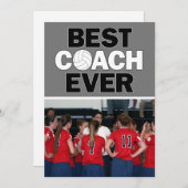 Volleyball Coach Best Ever Custom Foto Dank u Bedankkaart (Voorkant / Achterkant)