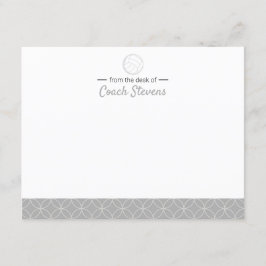 Volleyball Coach Black Grey Mannen Stationery Kaart
