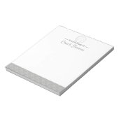 Volleyball Coach Black Grey Mannen Stationery Notitieblok (Linkerzijde)
