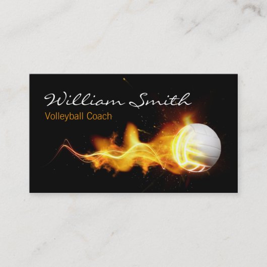 Volleyball Coach Business card Visitekaartje (Voorkant)