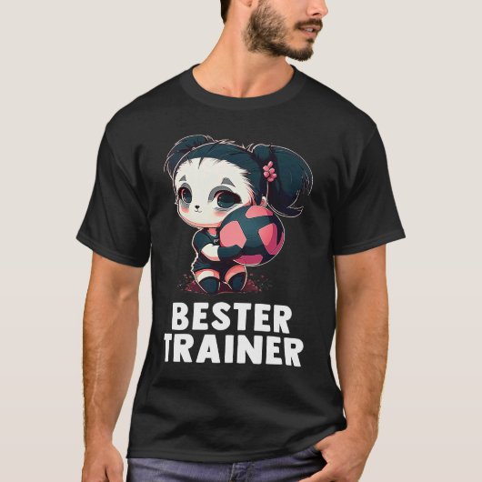 Volleyball coach  cute panda girl volleyball t-shirt (Voorkant)