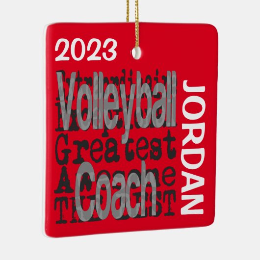 Volleyball Coach Extraordinaire CUSTOM Keramisch Ornament (Rechts)