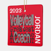 Volleyball Coach Extraordinaire CUSTOM Keramisch Ornament (Links)