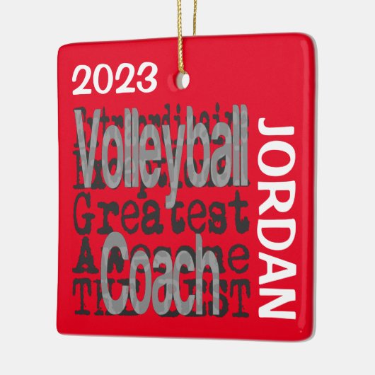 Volleyball Coach Extraordinaire CUSTOM Keramisch Ornament (Links)