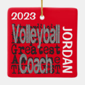 Volleyball Coach Extraordinaire CUSTOM Keramisch Ornament (Achterkant)