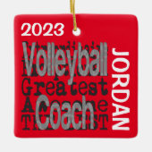 Volleyball Coach Extraordinaire CUSTOM Keramisch Ornament (Voorkant)