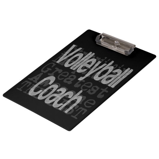 Volleyball Coach Extraordinaire Klembord (Gekanteld)