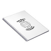 Volleyball Coach Funny Gift je geeft me niet om Notitieboek (Rechterzijde)