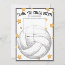 Volleyball coach gift card holder thank you