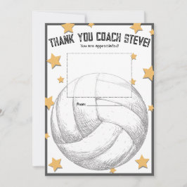 Volleyball coach gift card holder thank you kaart