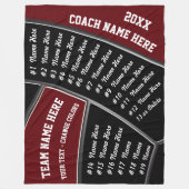 Volleyball Coach Gift Ideas Burgundy, zwart, wit Fleece Deken (Voorkant)
