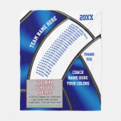 Volleyball Coach Gift Ideeën, Foto, Spelnamen Fleece Deken (Voorkant)