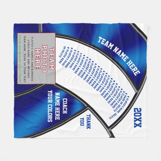 Volleyball Coach Gift Ideeën, Foto, Spelnamen Fleece Deken (Voorkant (Horizontaal))