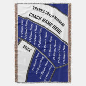 Volleyball Coach Gifts Jouw tekst, KLEUREN, SPELER Deken (Voorkant Verticaal)