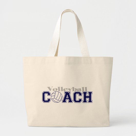 Volleyball Coach Grote Tote Bag (Voorkant)