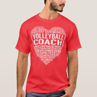 Volleyball Coach Heart T-shirt