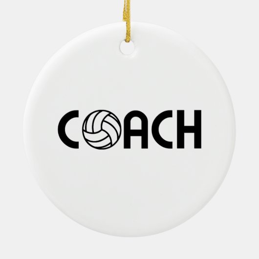 Volleyball Coach Keramisch Ornament (Achterkant)