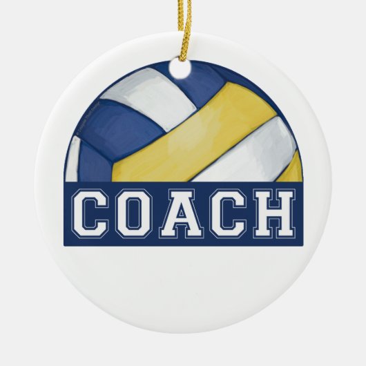 Volleyball Coach Keramisch Ornament (Voorkant)