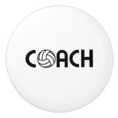 Volleyball Coach Keramische Knop (Voorkant)
