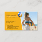 Volleyball Coach | Lessen voor de praktijkervaring Visitekaartje (Voorkant)