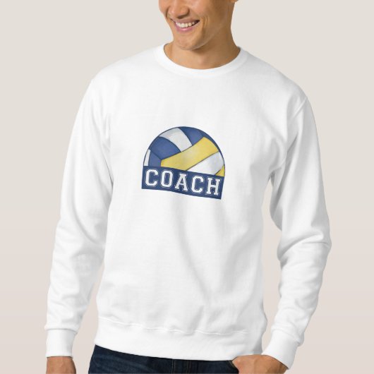 Volleyball Coach Mannen Basic Sweatshirt (Voorkant)