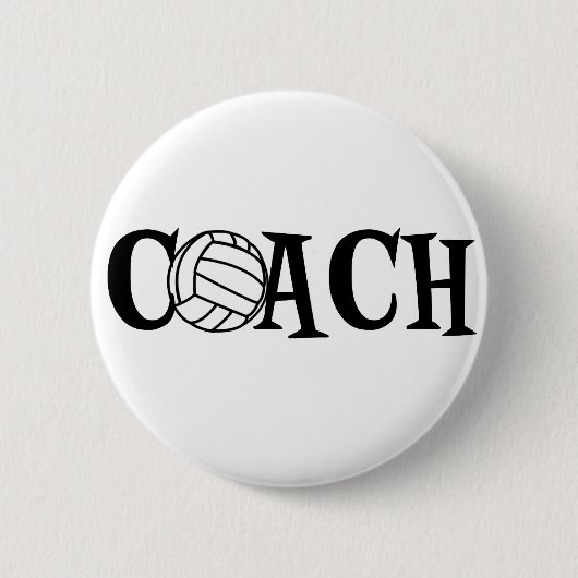 Volleyball Coach Ronde Button 5,7 Cm (Voorkant)