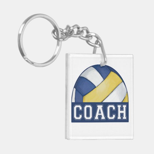 Volleyball Coach Sleutelhanger (Voorkant Links)