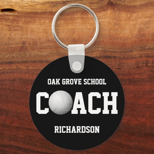 Volleyball Coach Sport Sleutelhanger (Achterkant)