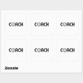 Volleyball Coach Vierkante Sticker (Vel)