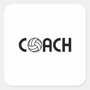 Volleyball Coach Vierkante Sticker