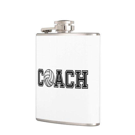 Volleyball Coach Vinyl Wrapped Flask Heupfles (Links)