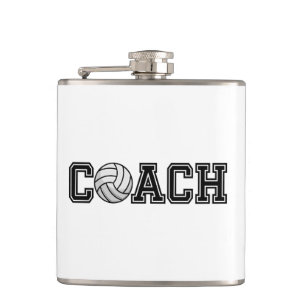 Volleyball Coach Vinyl Wrapped Flask Heupfles