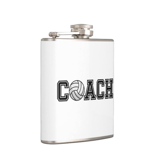 Volleyball Coach Vinyl Wrapped Flask Heupfles (Rechts)