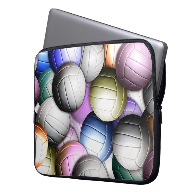 Volleyball Collage Laptop Sleeve (Voorkant Links)