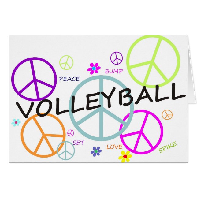Volleyball Colored Peace Signs (Voorkant Horizontaal)