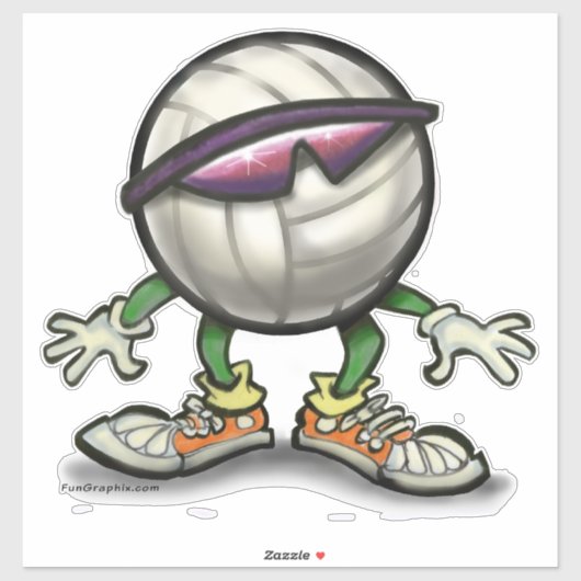 Volleyball Cool Sticker (Vel)