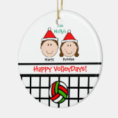 VolleyBall Couple 1st Personaliseert Ornament (Links)