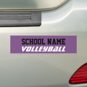 Volleyball - Creëer Uw eigen schoolgeest Bumpersticker (Op auto)