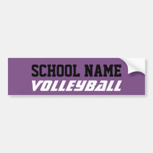 Volleyball - Creëer Uw eigen schoolgeest Bumpersticker