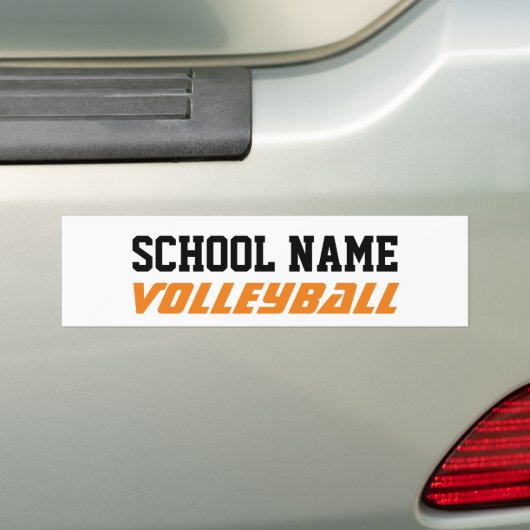 Volleyball - Creëer Uw eigen schoolgeest Bumpersticker (Op auto)
