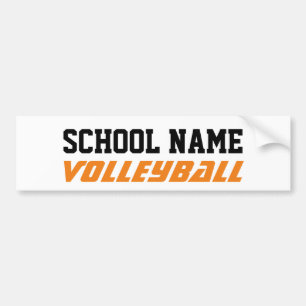 Volleyball - Creëer Uw eigen schoolgeest Bumpersticker