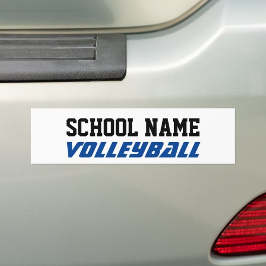 Volleyball - Creëer Uw eigen schoolgeest Bumpersticker (Op auto)