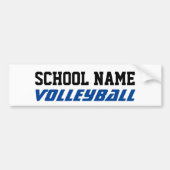 Volleyball - Creëer Uw eigen schoolgeest Bumpersticker (Voorkant)