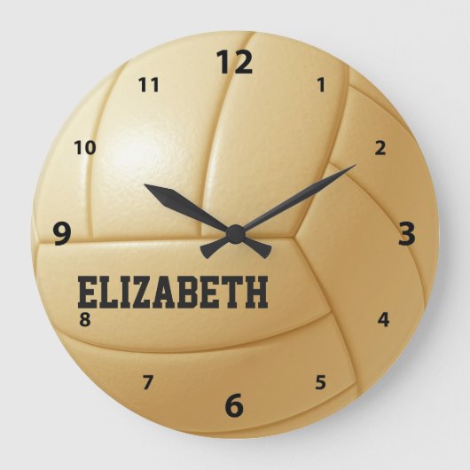 Volleyball Custom Ball Wall klok (Voorkant)