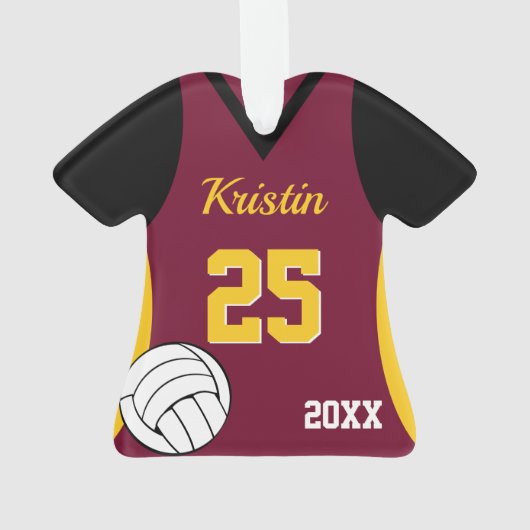 Volleyball Custom Colors Ornament (achterkant)