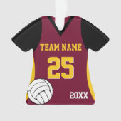 Volleyball Custom Colors Ornament (voorkant)