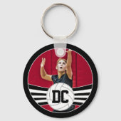 Volleyball Custom Photo and Numbers of Text Sleutelhanger (Voorkant)
